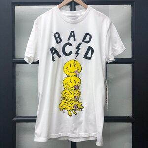 New UNIF x Bad Acid Smiley Face Tee - Size S